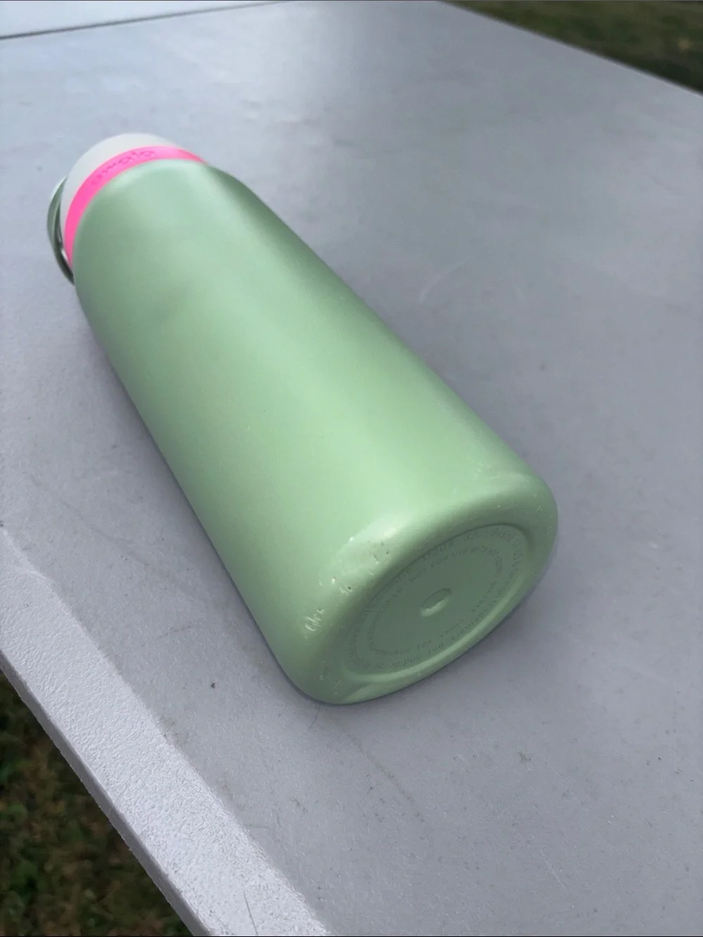 Owala Mint Green Stainless Bottle with Pink Accent. Water bottle 32 Oz